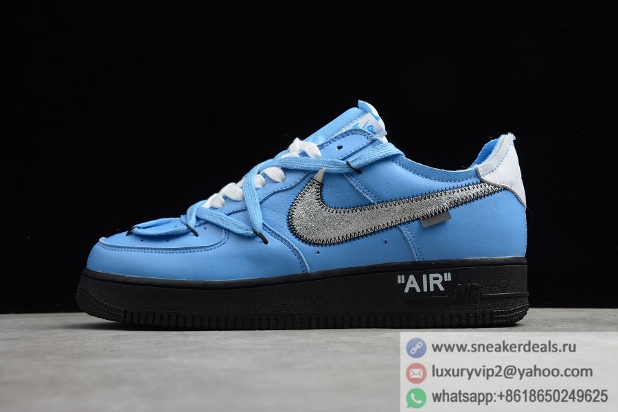 Nike Air Force 1 07 Virgil University Blue Black CK0866-401 Unisex Shoes